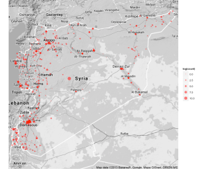 dplyr output map of Syria